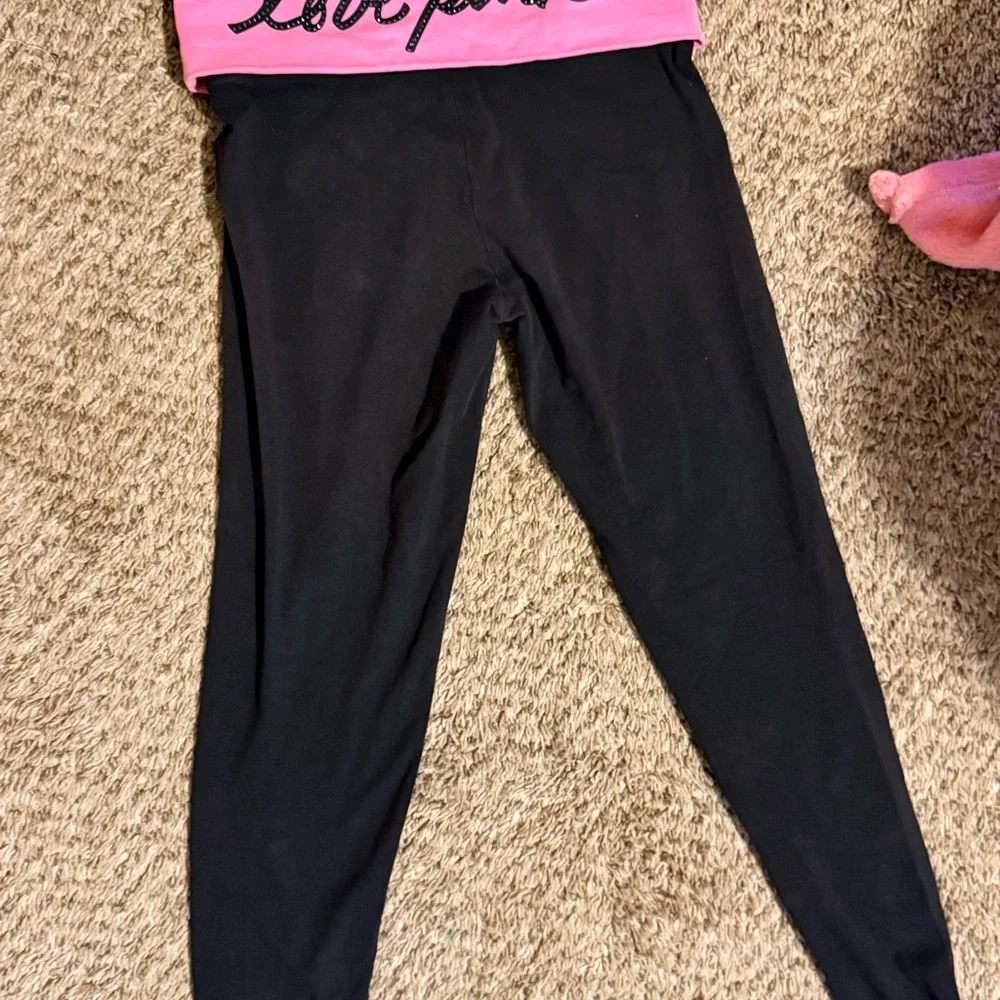 PINK Victoria's Secret Leggings with Pink Waistband - Picture 2 of 4